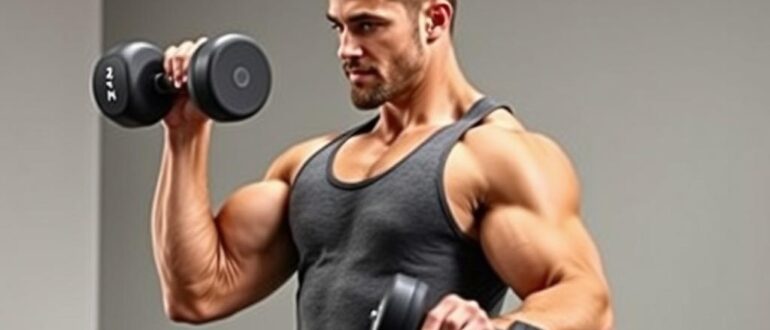 How to build stronger arms with dumbbells at home