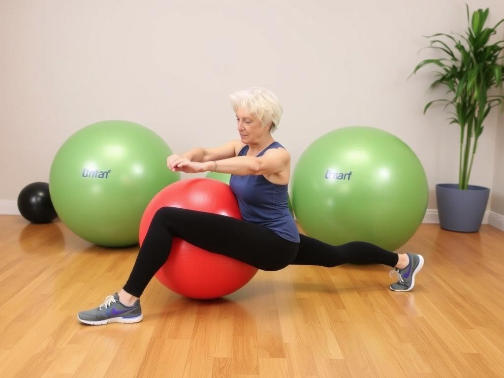 Упражнения с фитболом для всего тела. Adapting exercises for older adults and beginners