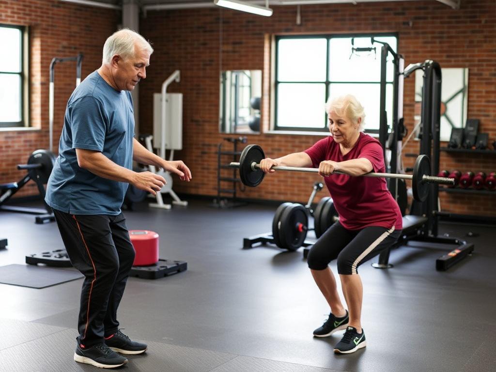 Тренировки с отягощением для пожилых. Monitoring effort and safety cues